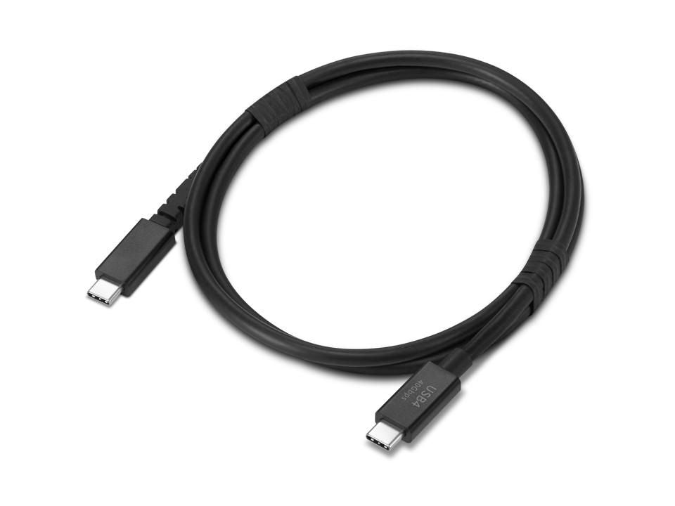 Lenovo USB-C auf USB-C Kabel – USB4 40 Gbit/s – 1 m – Schwarz