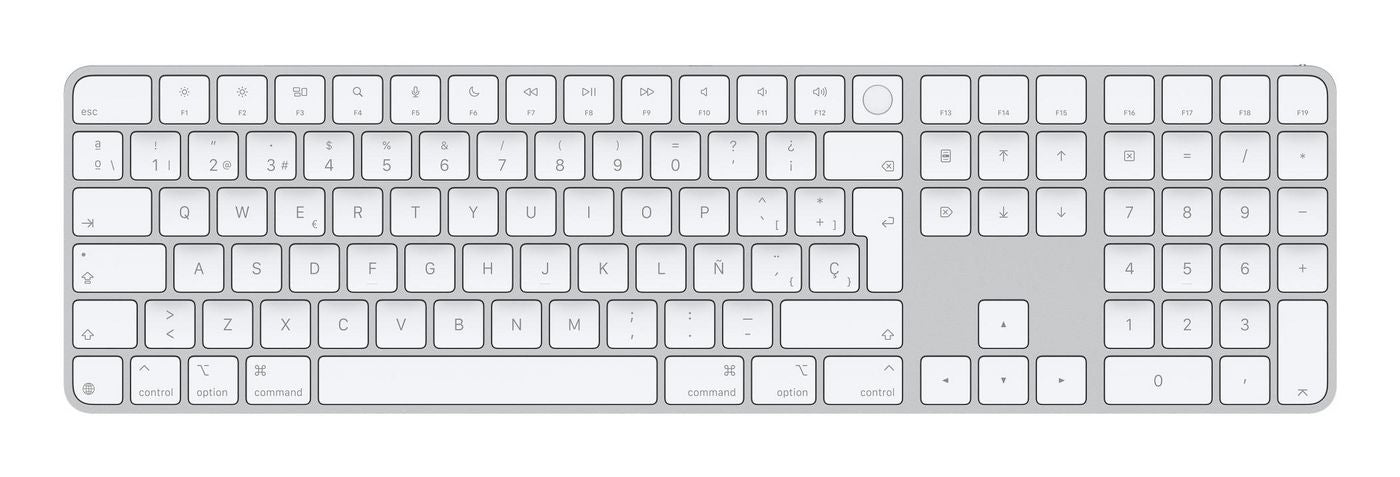 Apple Magic Keyboard Universal USB – Tastatur – Bluetooth & kabelgebunden – USB‑C – QWERTY (ES) – Weiss