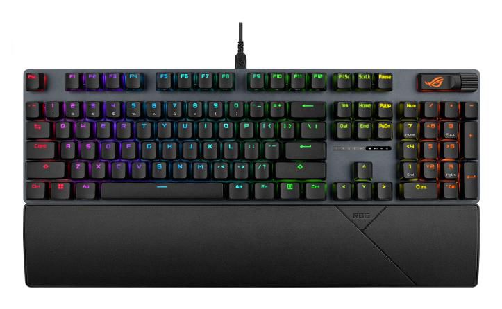 ASUS ROG Strix Scope II X – Gaming-Tastatur, mechanisch, USB, RGB, mit Handgelenkauflage, Schwarz