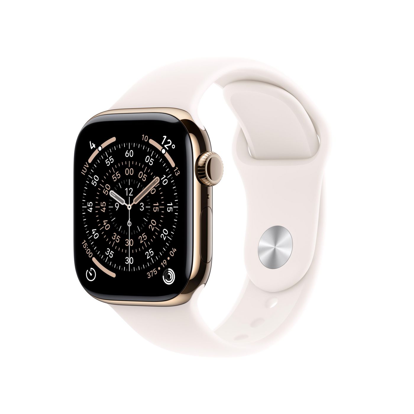 Apple Watch Series 11 46 mm GPS + Cellular – Titan, Sportarmband, Light Blush, M/L, 50 m, für iPhone