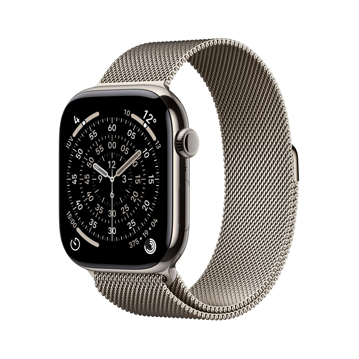 Apple Watch Series 11 46 mm GPS + Cellular – Titan, Milanese Loop, Titan, M/L, 50 m, für iPhone