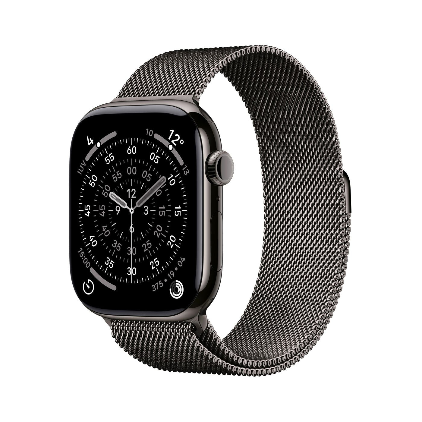 Apple Watch Series 11 46 mm GPS + Cellular – Titan Slate, Milanese Loop, M/L, 50 m, für iPhone