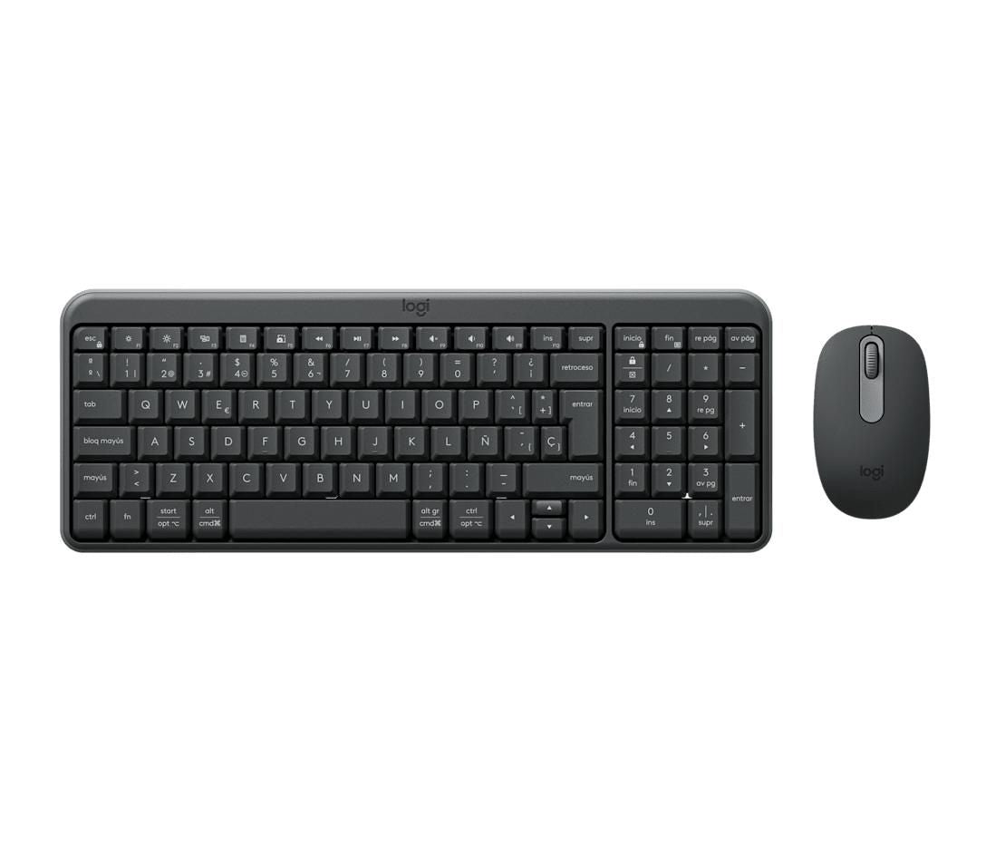 Logitech MK250 Compact – Tastatur-Maus-Set – Bluetooth & 2,4 GHz – QWERTY (ES) – Graphit