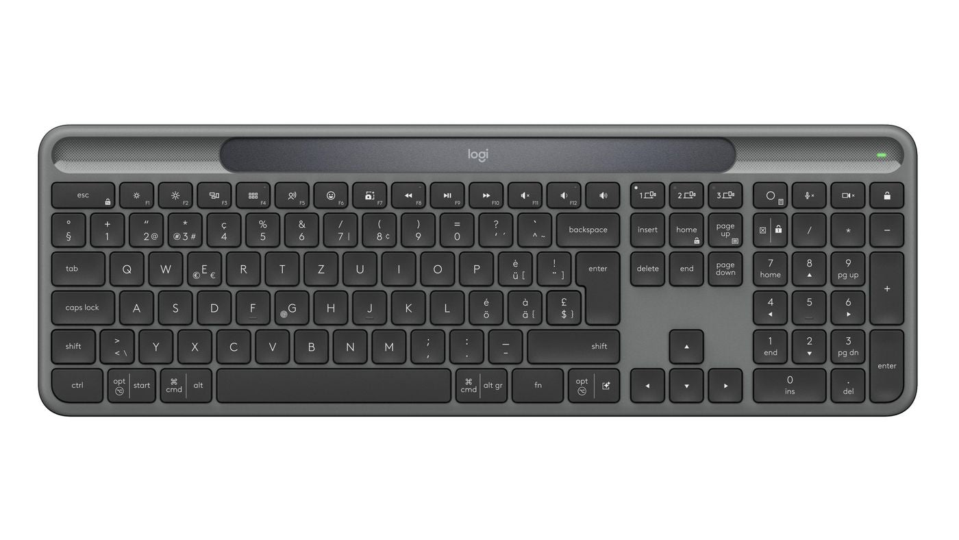 Logitech Signature Slim Solar+ K980 – Tastatur – Bluetooth & 2,4 GHz – QWERTZ (CH) – Graphit