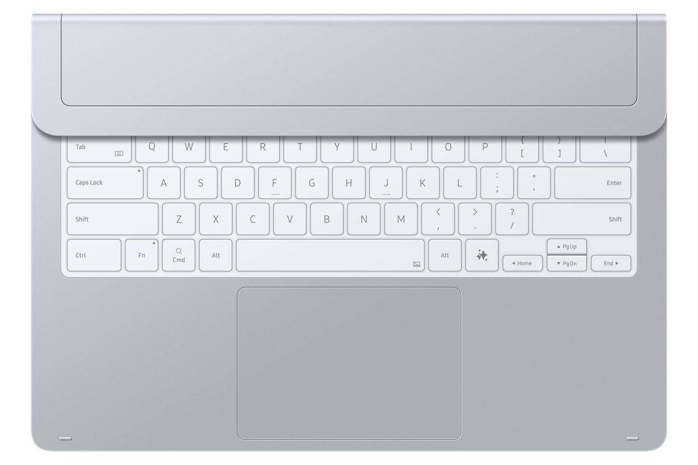 Samsung Tastatur-Case für Galaxy Tab S11 Ultra – Pogo-Pin, QWERTZ (CH), mit Trackpad – Silber