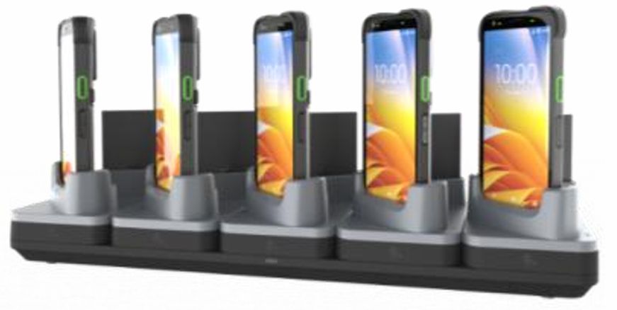 Zebra 5-Slot Lade-Cradle – Nur Laden – für TC501 – Schwarz/Grau