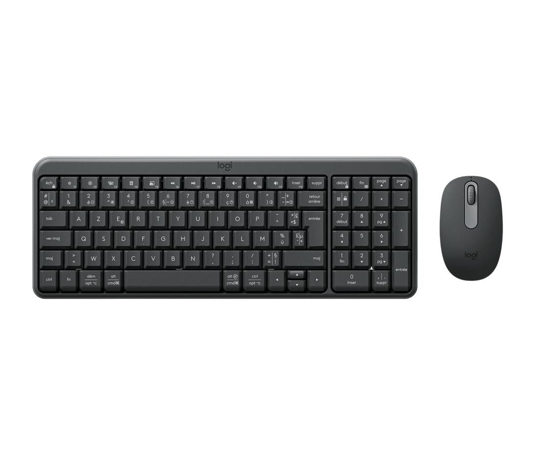 Logitech 3549 – Tastatur-Maus-Set – Bluetooth & 2,4 GHz – AZERTY (FR) – Graphit
