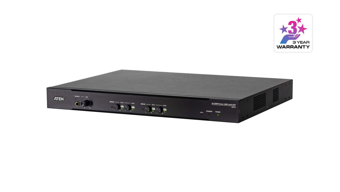 ATEN Stereo-Vollverstärker, 4×120 W