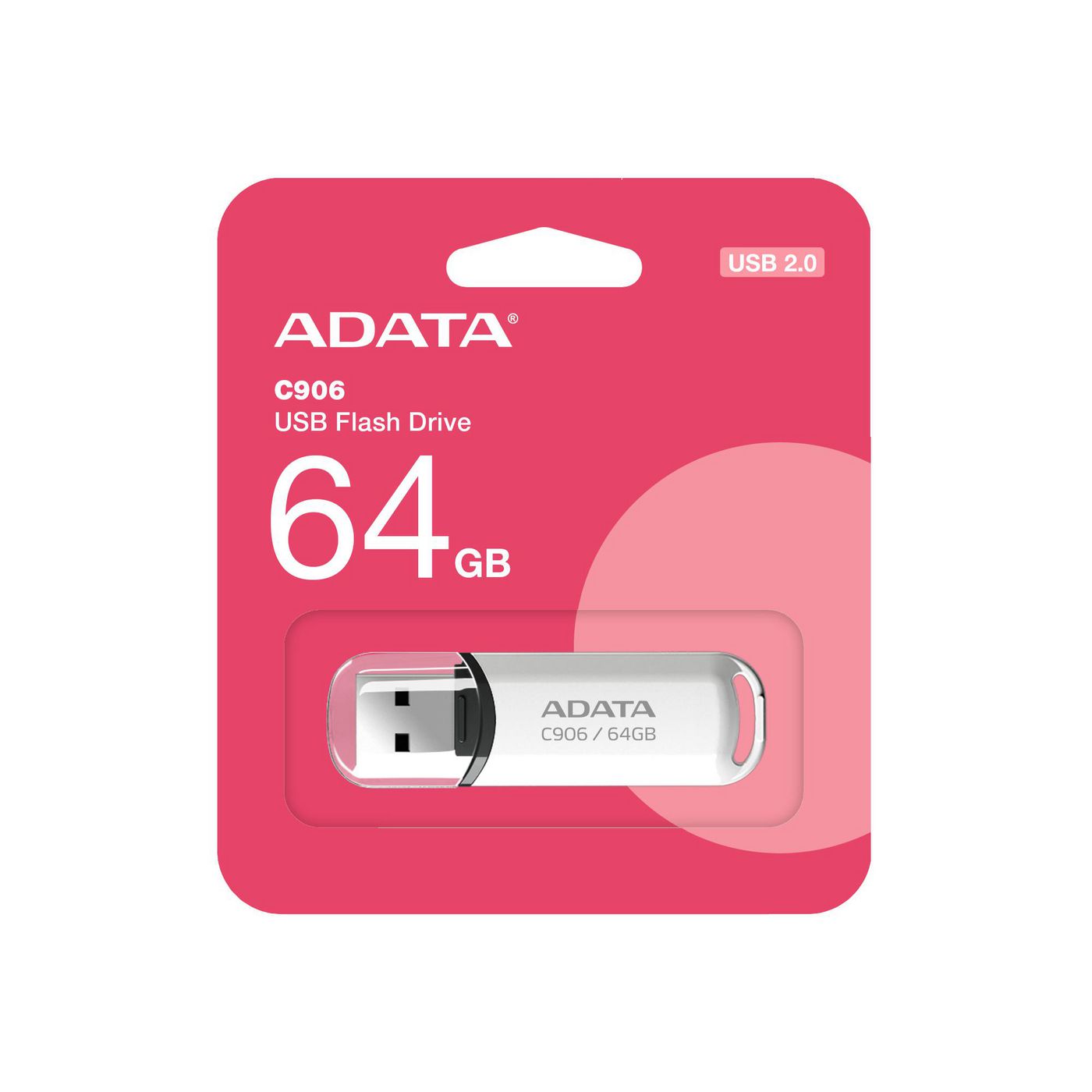 ADATA C906 – 64 GB USB-Stick, USB Typ-A, USB 2.0, Weiss