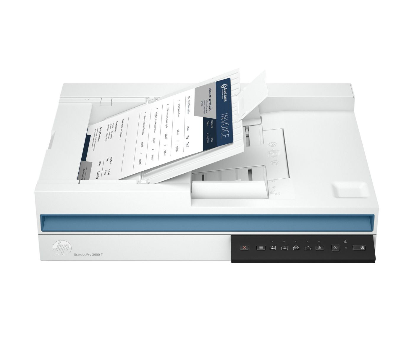 HP ScanJet Pro 2600 f1 – Flachbett + ADF, A4, Duplex, 50 S./Min., ADF 60 Blatt, USB, 1'200 dpi
