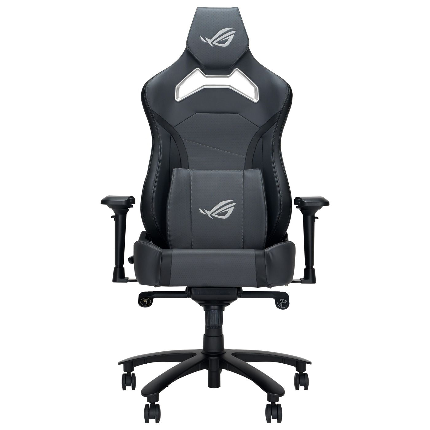 ASUS ROG Chariot X Core Gaming-Stuhl – Schwarz/Grau, 4D-Armlehnen, mit Kopfstütze, Lendenkissen, bis 136 kg