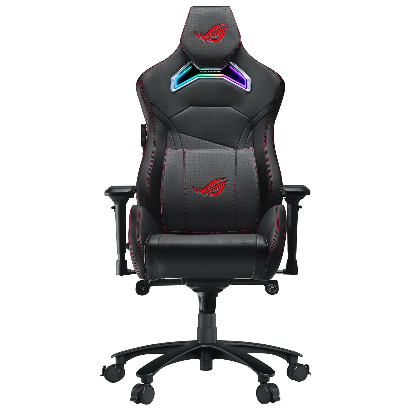 ASUS ROG Chariot X Gaming-Stuhl – Schwarz, 4D-Armlehnen, mit Kopfstütze, Nacken-/Lendenkissen, bis 136 kg