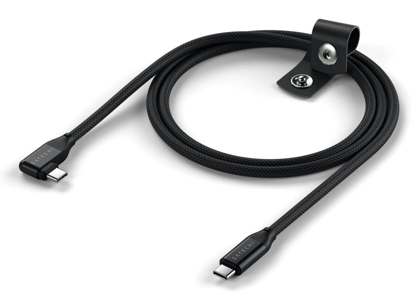 Satechi USB-C auf USB-C Kabel – USB4 20 Gbit/s – 1 m – Abgewinkelt – Schwarz