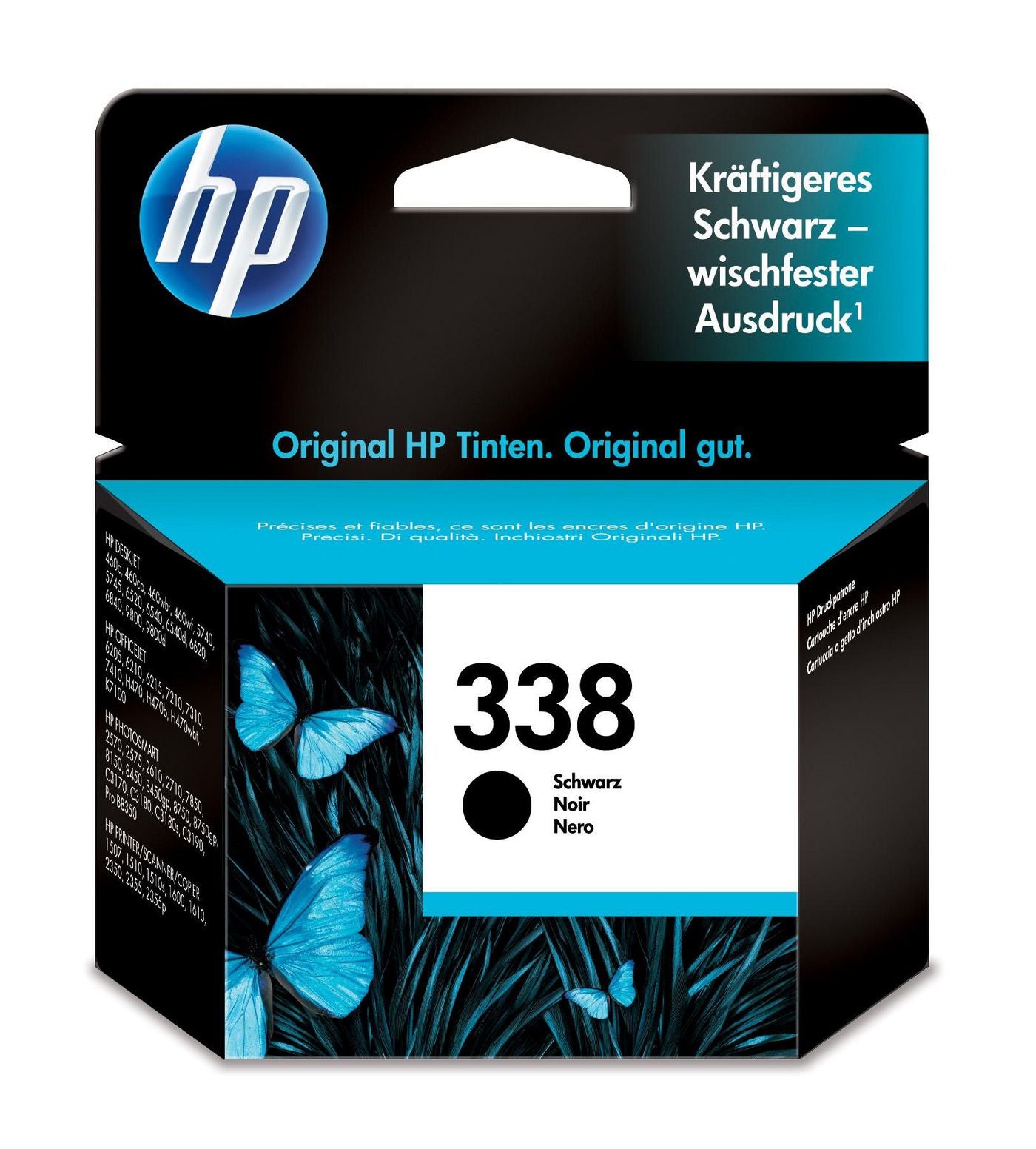 HP 338 Schwarz Tintenpatrone (Original) – 480 Seiten – für DeskJet 460, OfficeJet 100, Photosmart 2575