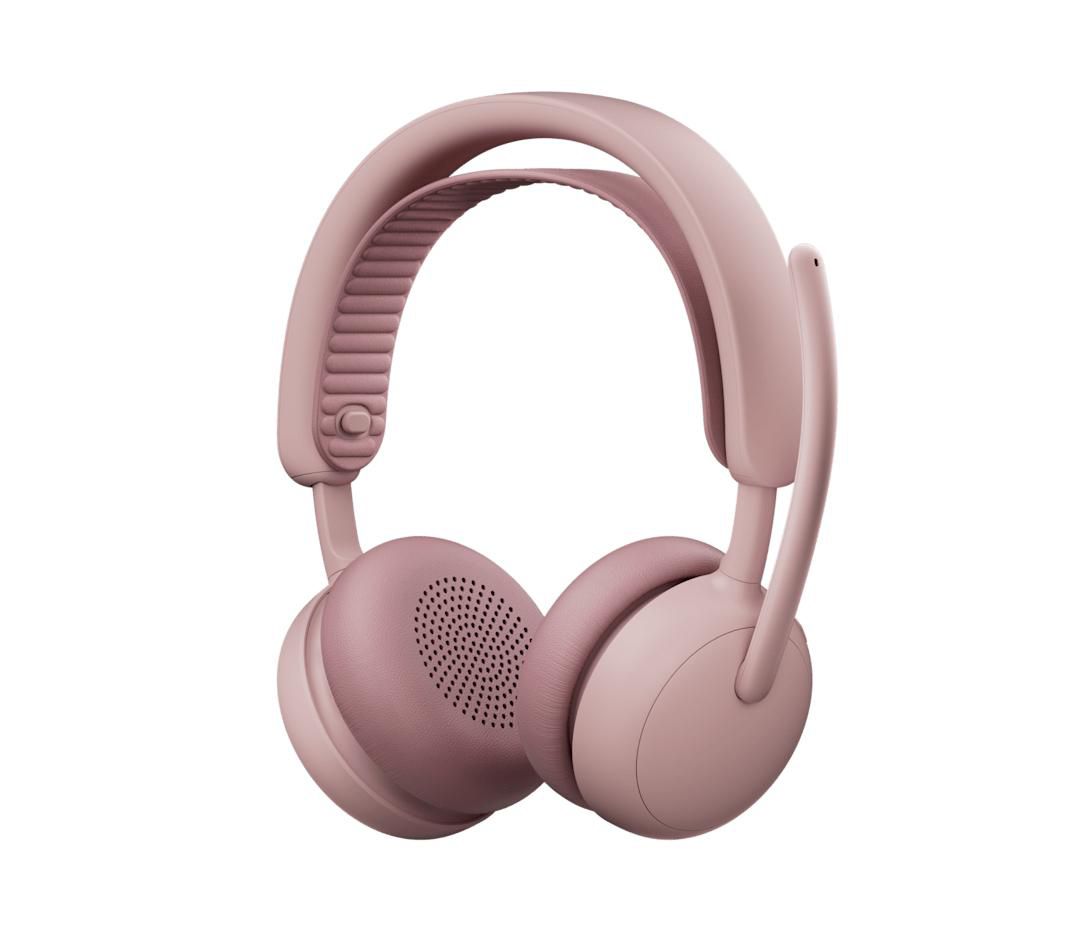 Logitech Zone Wireless 2 Office-Headset – On-Ear, Stereo, Kabel (USB-C) + BT, Rosa