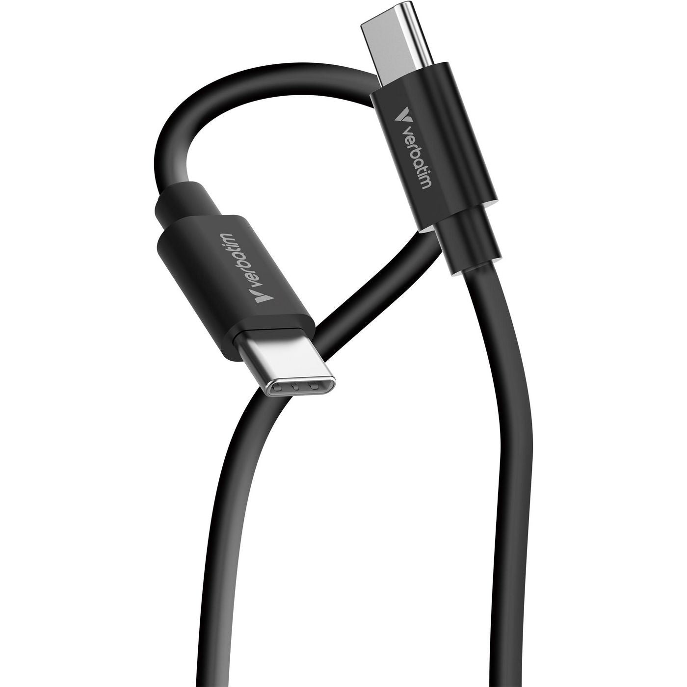 Verbatim USB-C auf USB-C Kabel – USB 2.0 (480 Mbit/s) – 1 m – PD 60 W – Schwarz/Weiss – 2er-Set