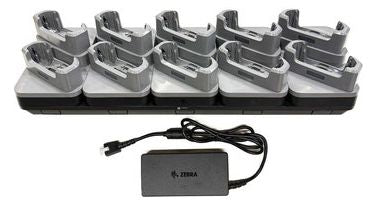 Zebra ShareCradle Mehrfach-Slot-Ladestation – Slots ×5 – für Zebra TC501 – Schwarz/Grau