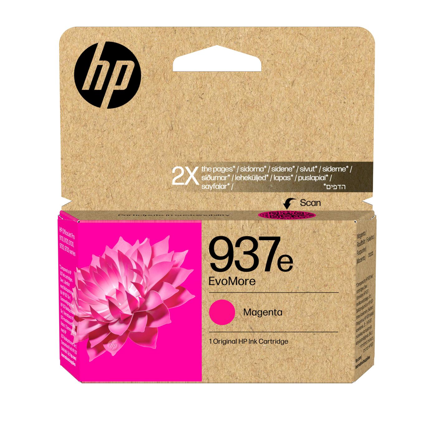 HP 937EXL Magenta Tintenpatrone (Original) – 1'650 Seiten – für OfficeJet Pro 9120e/9130e/9720/9730 …