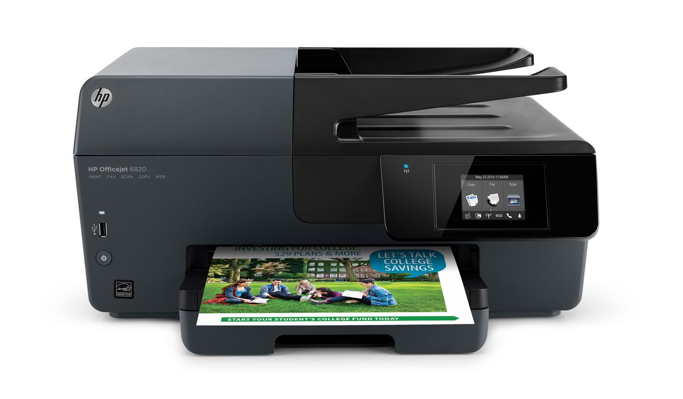 HP OfficeJet 6820 e – Farbtintenstrahl-Multifunktionsdrucker, A4, 4-in-1, Duplex, ADF, WLAN/LAN, AirPrint