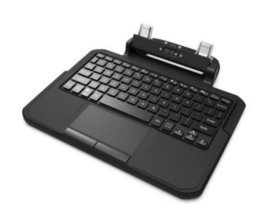 Zebra 2-in-1 Ansteckbare Robuste Docking-Tastatur – Kabelgebunden, Beleuchtet, IP65 – QWERTZ (DE) – für ET6x