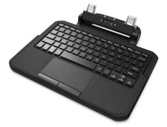 Zebra ET6x Ansteckbare – Docking-Tastatur mit Touchpad – IP65, ohne Ziffernblock – QWERTY (UK-INT) – für ET6x