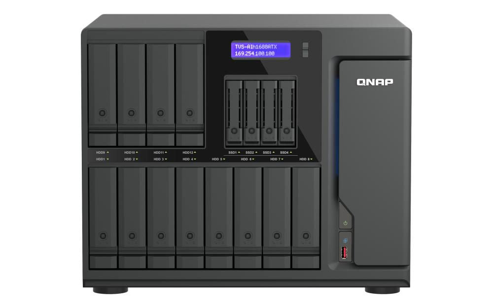 QNAP 16-Bay Tower NAS – Intel Core Ultra9 285, 32 GB RAM, 10GbE, QuTS hero