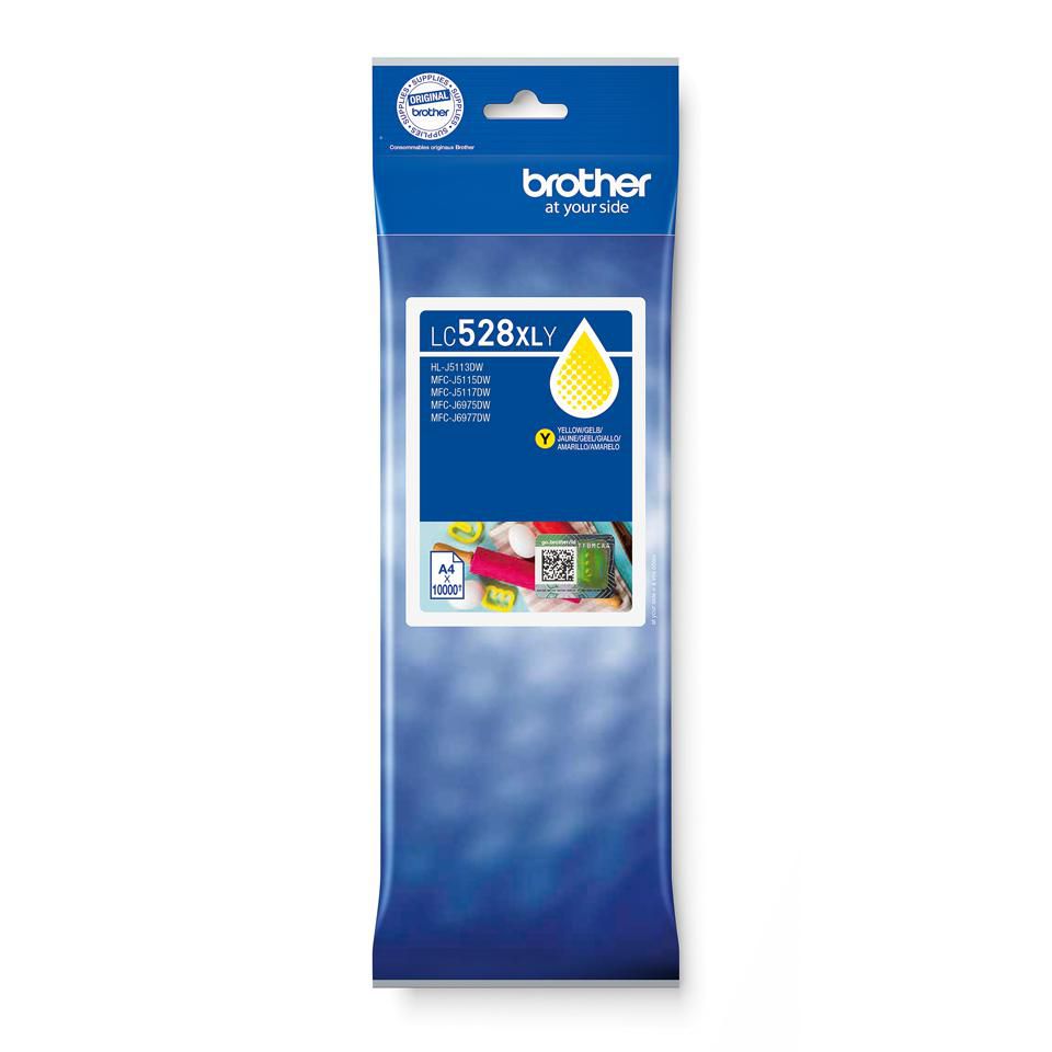 Brother LC528XLY Gelbe Tintenpatrone (Original) – 10'000 Seiten – für Brother MFC-J6975DW/MFC-J6977DW