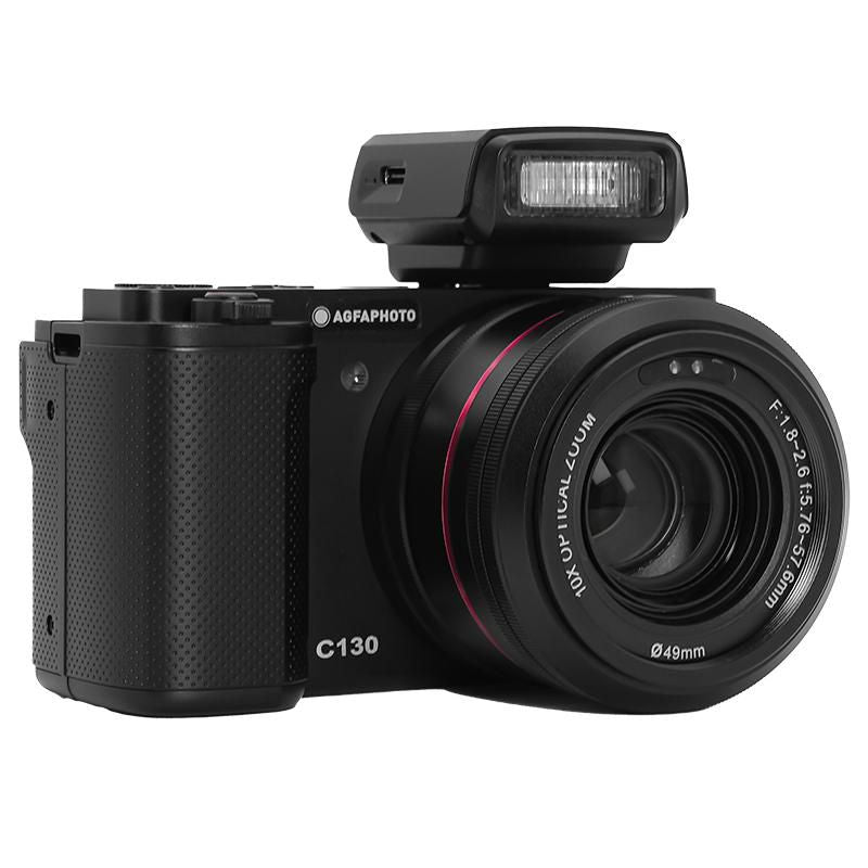 AgfaPhoto C130 – 10× optischer Zoom, 24 MP, 4K, schwarz