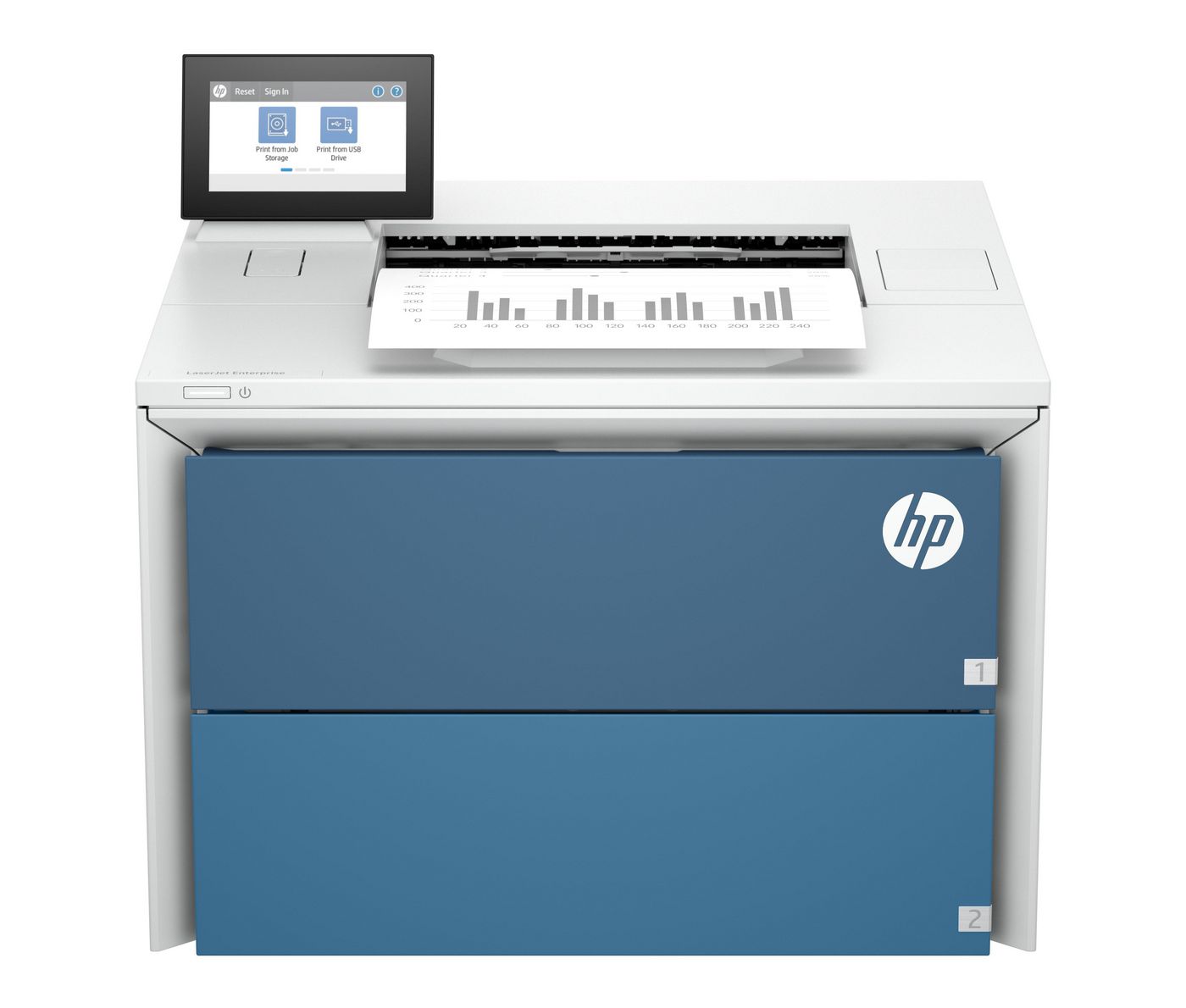 HP Laserdrucker 1200 x 1200 dpi – Schwarz-Weiss, A4, Duplex, LAN, USB, 50 Seiten pro Minute, AirPrint, Mopria