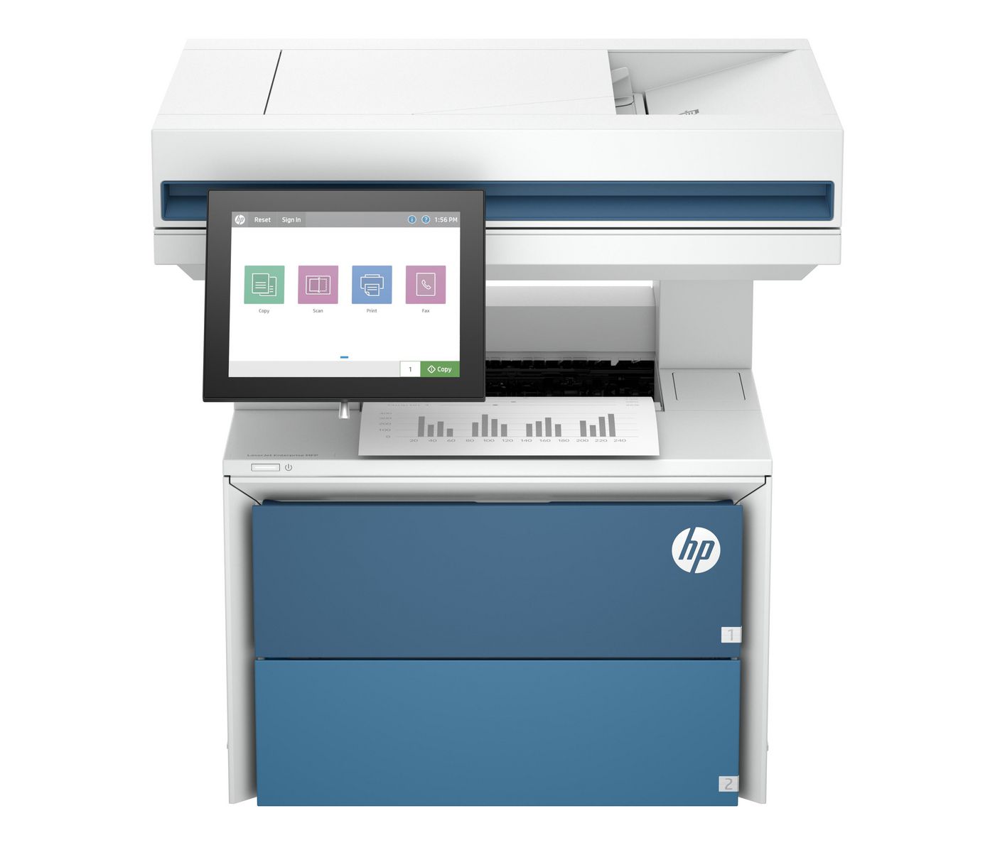 HP LaserJet Enterprise MFP 5602dn – Schwarz-Weiss, A4, Duplex, LAN, USB, 50 S./Min., AirPrint, Mopria