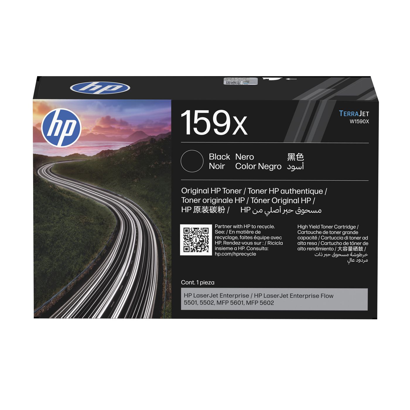HP 159X Schwarz Toner – Original XL – 10'000 Seiten – für HP LaserJet Enterprise Flow 5501/5502/MFP 5601 u. a.