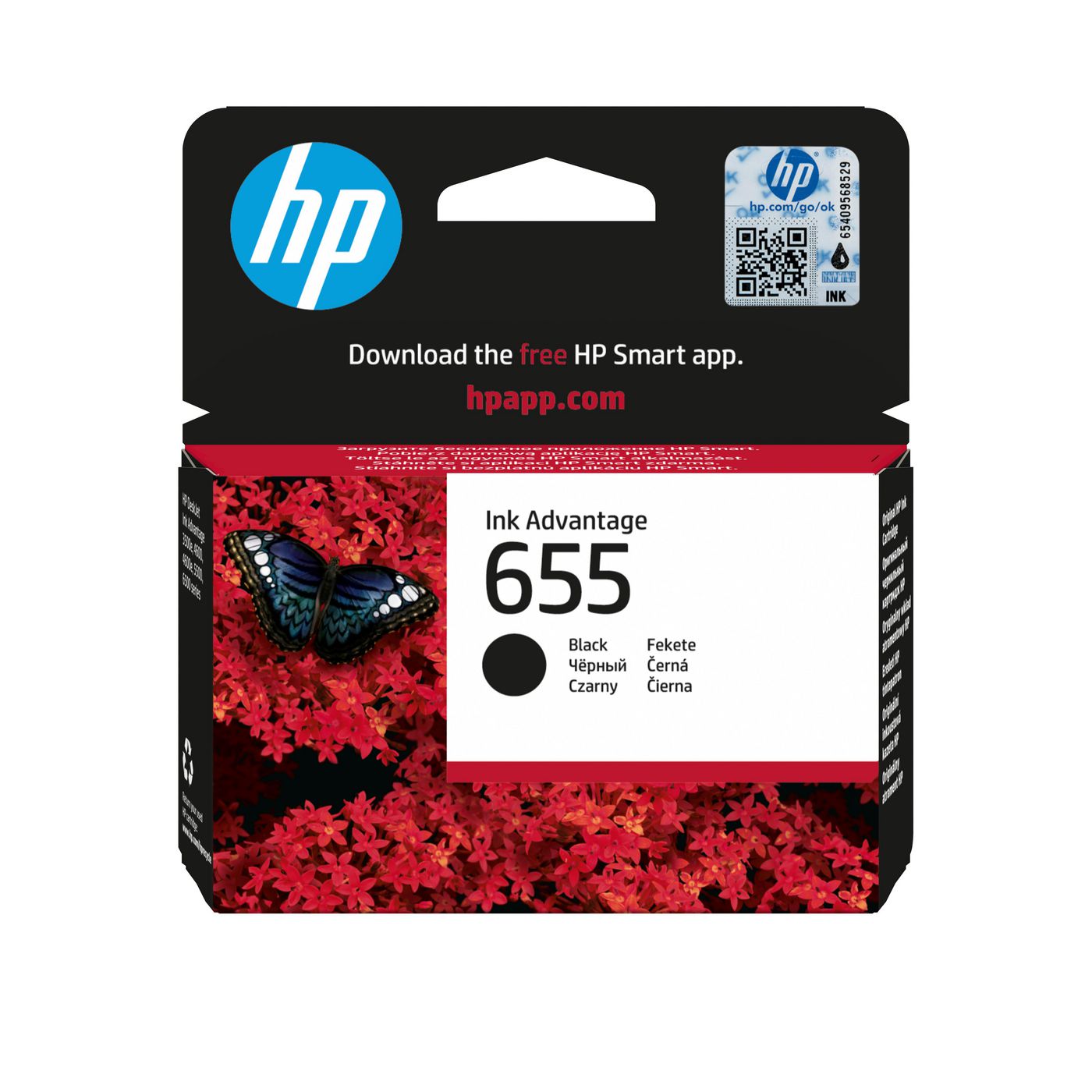 HP 655 Schwarz Tintenpatrone (Original) – 550 Seiten – für HP 655 – CZ109AE