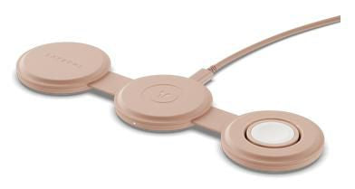 Satechi Onthego Smartphone 3-in-1 Ladeständer – Qi2 – 15 W/5 W/5 W – für Smartphone/Smartwatch/Kopfhörer – Rose