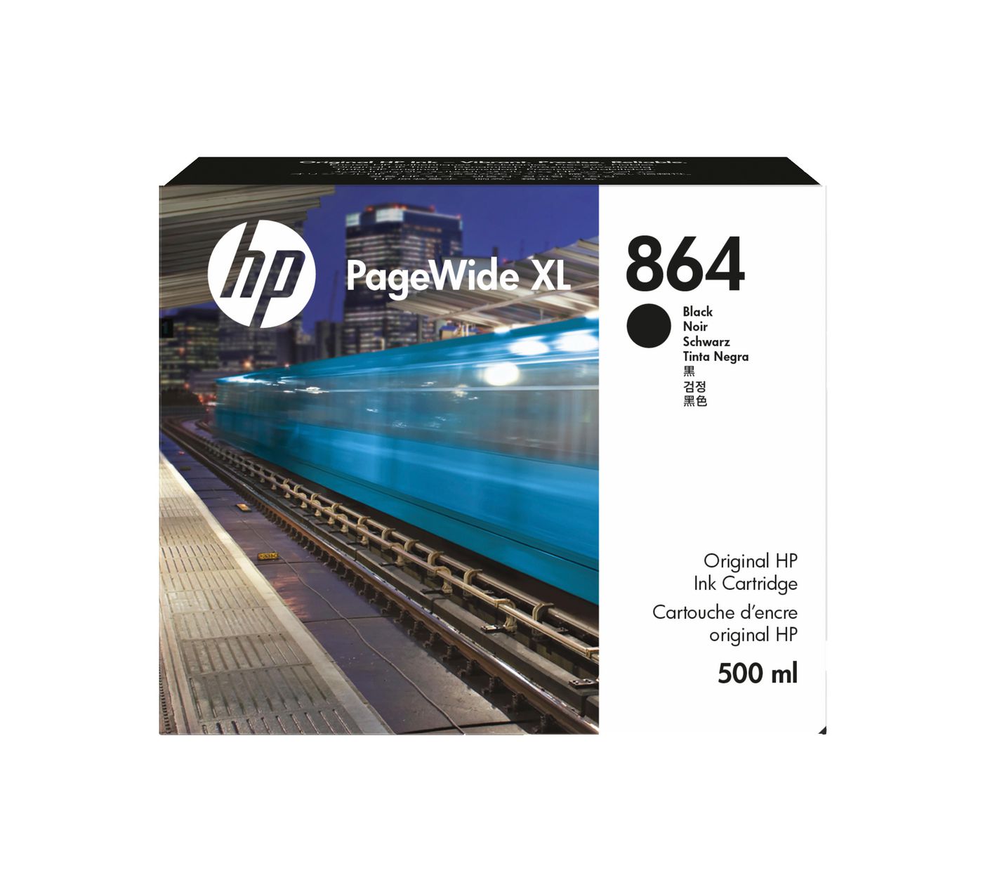 HP 864 Schwarz Tintenpatrone (Original) – 500 ml – 3ED86A