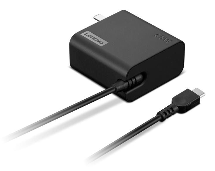 Lenovo 4X21L54608 Netzteil 65 W – 20 V, 100–240 V 50/60 Hz, 1,7 m Kabel – für Laptop – Schwarz