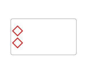 Brother Etikettenrolle – rechteckig 85 × 55 mm, weiss/rot, 350 Stk.