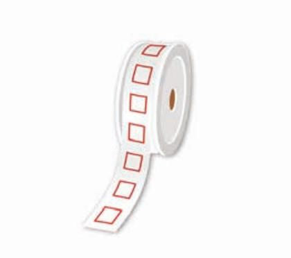 Brother LTZ12100FGHS – Etiketten (Rolle) 100 × 100 mm – weiss, rot – 300 Etiketten/Rolle