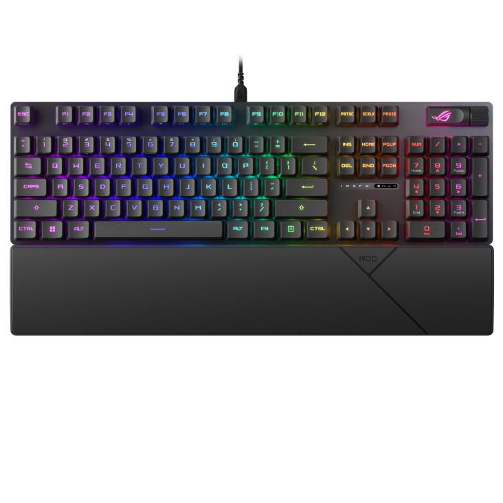 ASUS ROG Strix Scope II – Gaming-Tastatur – Optomechanisch, RGB – Kabelgebunden – IP57 – Schwarz