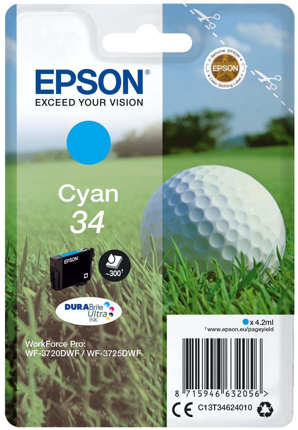 Epson Tintenpatrone 34, cyan