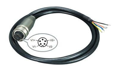 PLANET M23 Stromkabel – M23 5-pol (weiblich)–offen, 1,2 m, schwarz, für IGS52274MP2MT