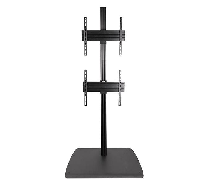 B-Tech SYSTEM X – Displayständer, für 2 Displays, für 32–65″, VESA 430×400–600×400, bis 35 kg, schwarz