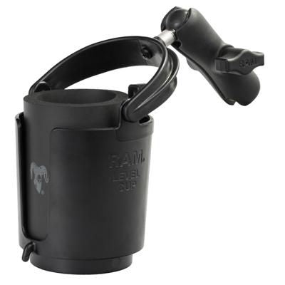 RAM Mounts Becherhalter – mit Arm – für 1" Kugel – Schwarz, Komposite/Gummi