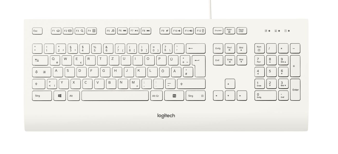 Logitech Tastatur, kabelgebunden (USB), DE-Layout (DE) – für Windows, Linux & ChromeOS