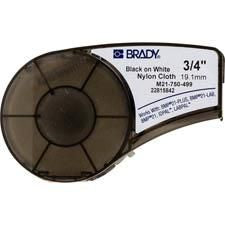 Brady Nylon-Industrieband – Schwarz auf Weiss – 19 mm × 4,88 m, Matt – für Brady BMP21/M210/M211