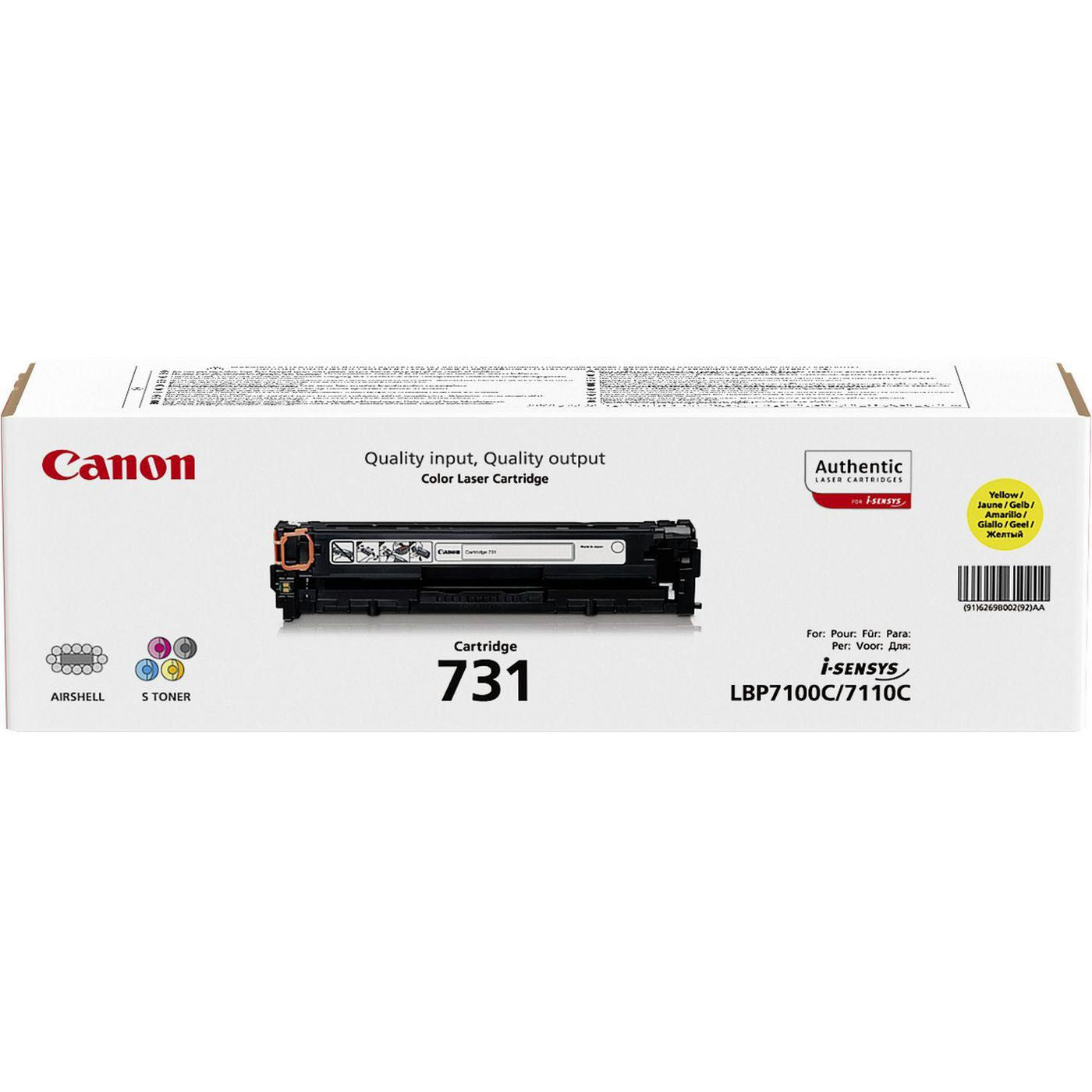 Canon Toner 731 – Gelb, 1500 Seiten