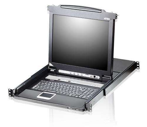 ATEN KVM-Switch 8-Port, USB, 1280 × 1024, 19" LCD (1U Rack)