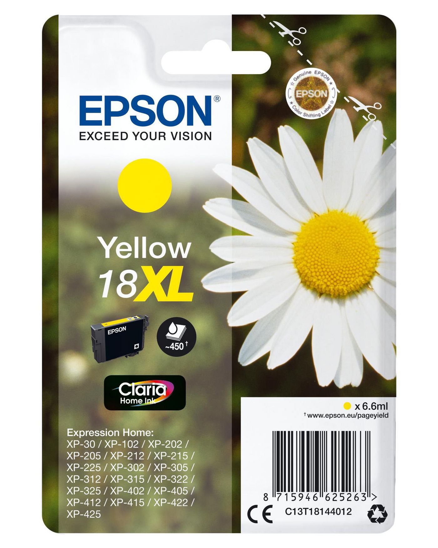 Epson Tintenpatrone 18XL, Gelb