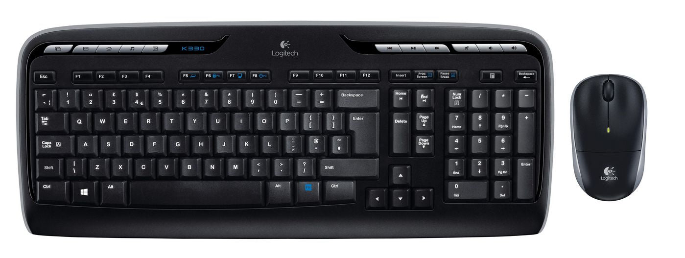 Logitech MK330 – Tastatur- und Maus-Set – 2,4 GHz USB-A (Unifying-Empfänger) – QWERTY (US-INT) – Schwarz