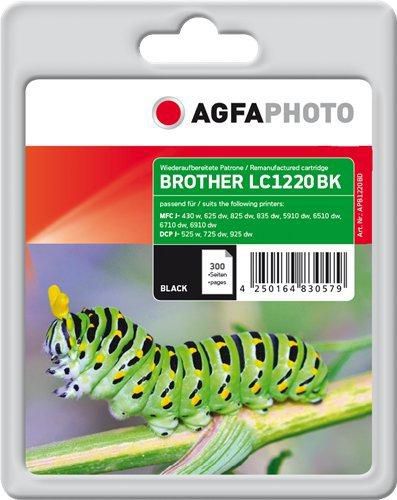 AgfaPhoto Schwarze Tintenpatrone (Kompatibel) – 300 Seiten – für Brother DCP-J925DW/MFC-J825DW …