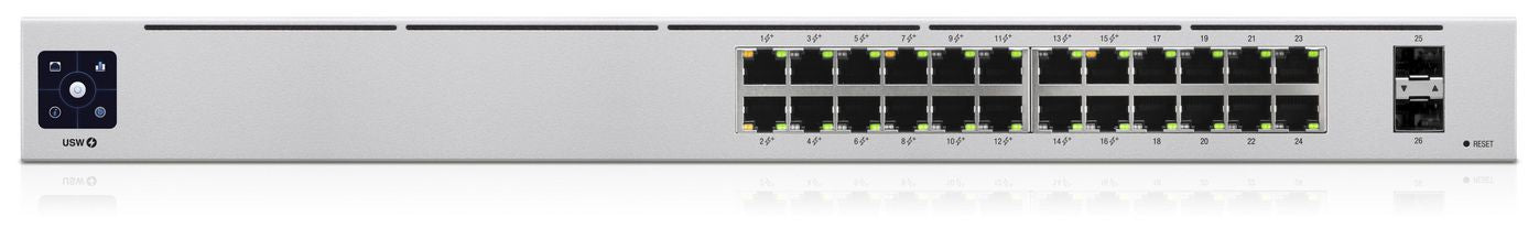 Ubiquiti UniFi – Managed Switch – 24×GbE, 2×SFP, L2+/L3, PoE+ 92 W, 1U